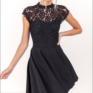 Francesca's XS Black Lace Dress